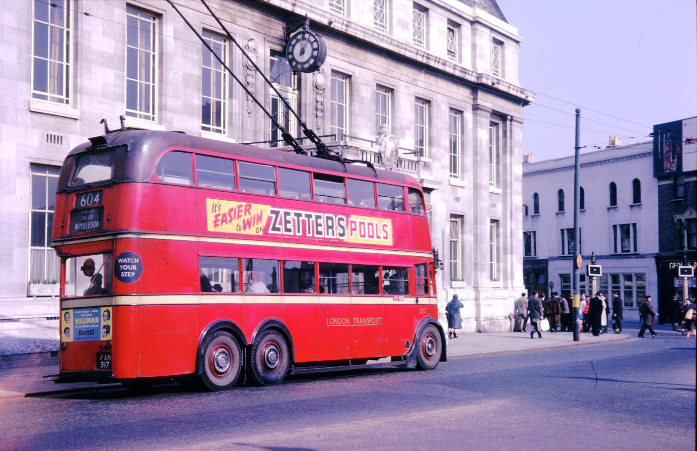  Trolleybus terminus at The Broadway, Wimbledon 