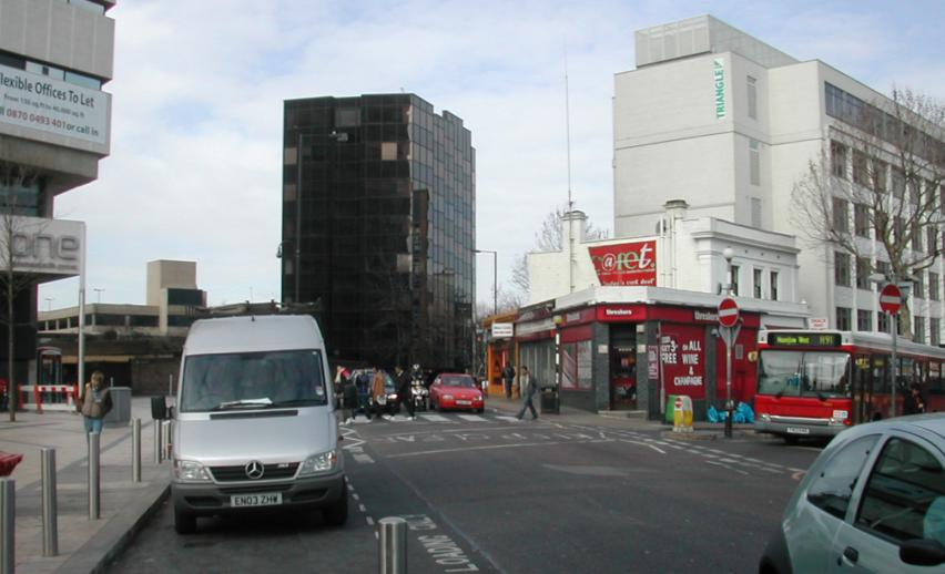 Junction of Beadon Road with Hammersmith GroveMarch 2006