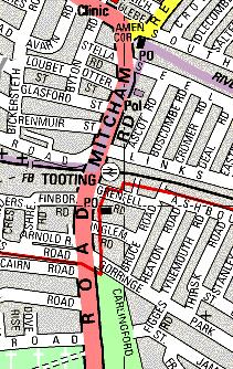Tooting Station - Area Map