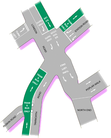  Road layout at West Croydon 